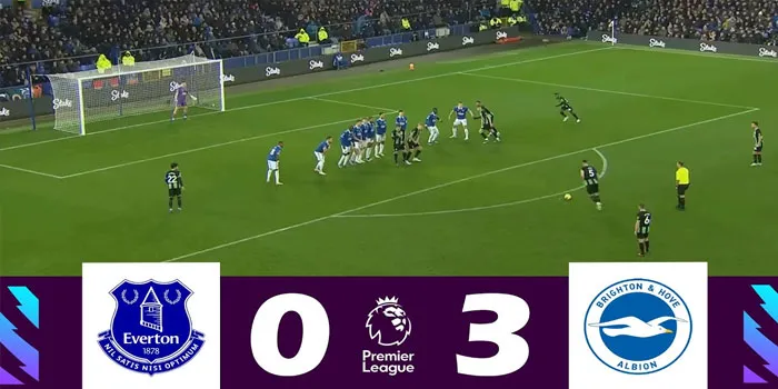 Hasil Pertandingan Liga Ingrris Brighton VS Everton